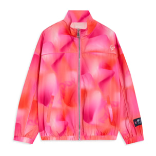 Giacca Bambina Leggera Fantasia Rosa Arancio