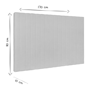 Tête de lit en tissu velours bleu L170 cm NEHA