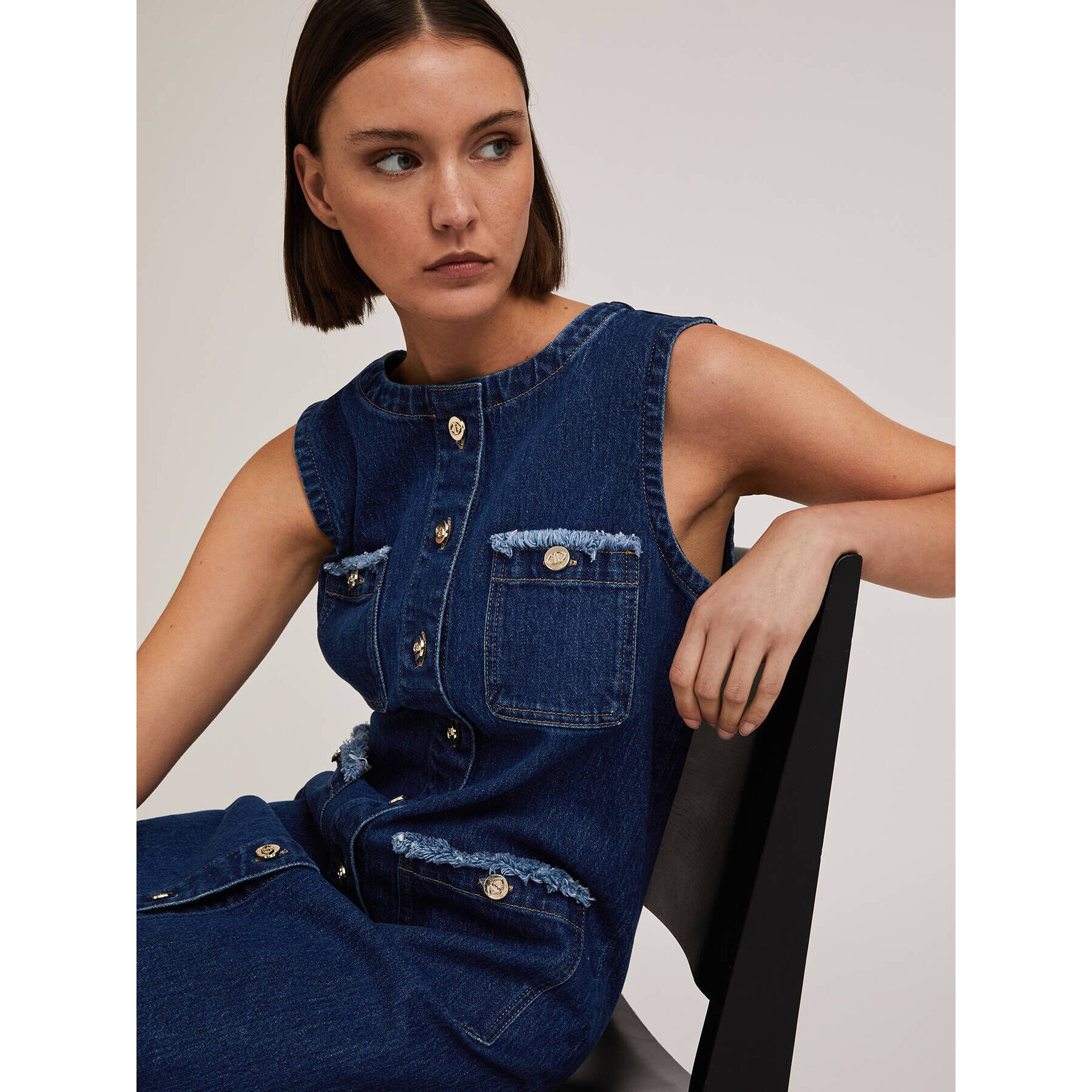 Motivi - Vestito chemisier in denim - Blu