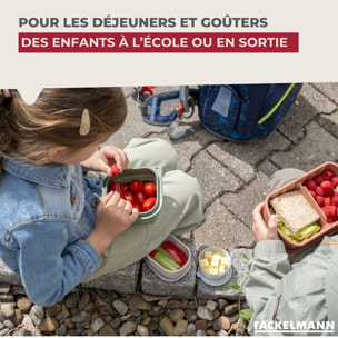 Lot de 4 Boîtes à Snacks Pliables en Silicone Blanc Fackelmann Storage