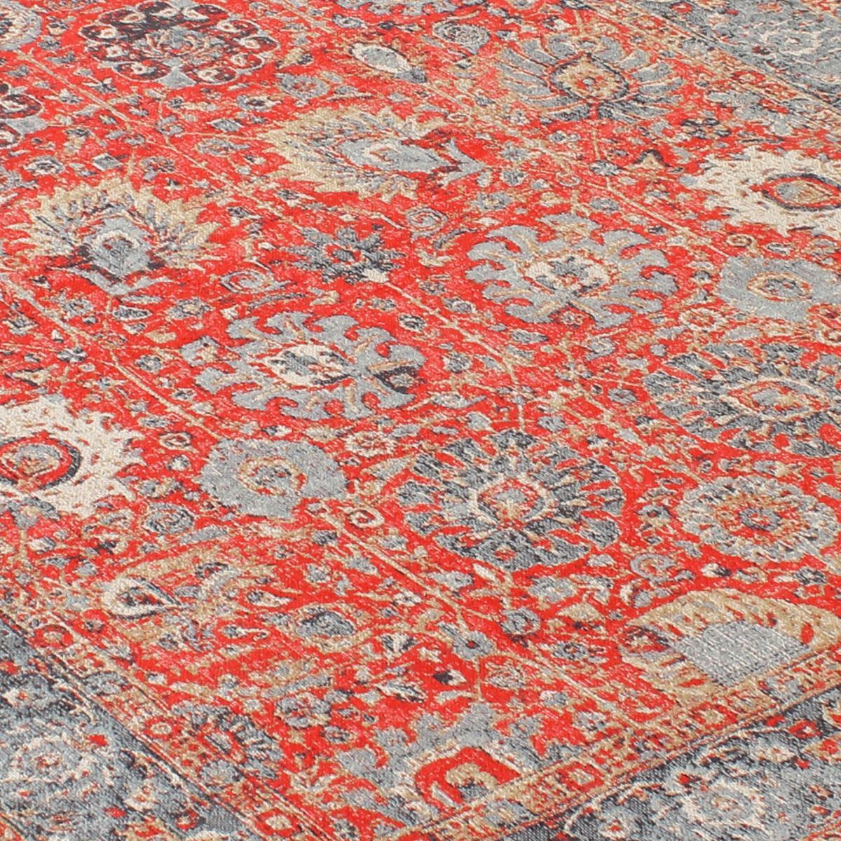 Tapis Orient 200x280 NOMEDA Rouge , tapis en coton