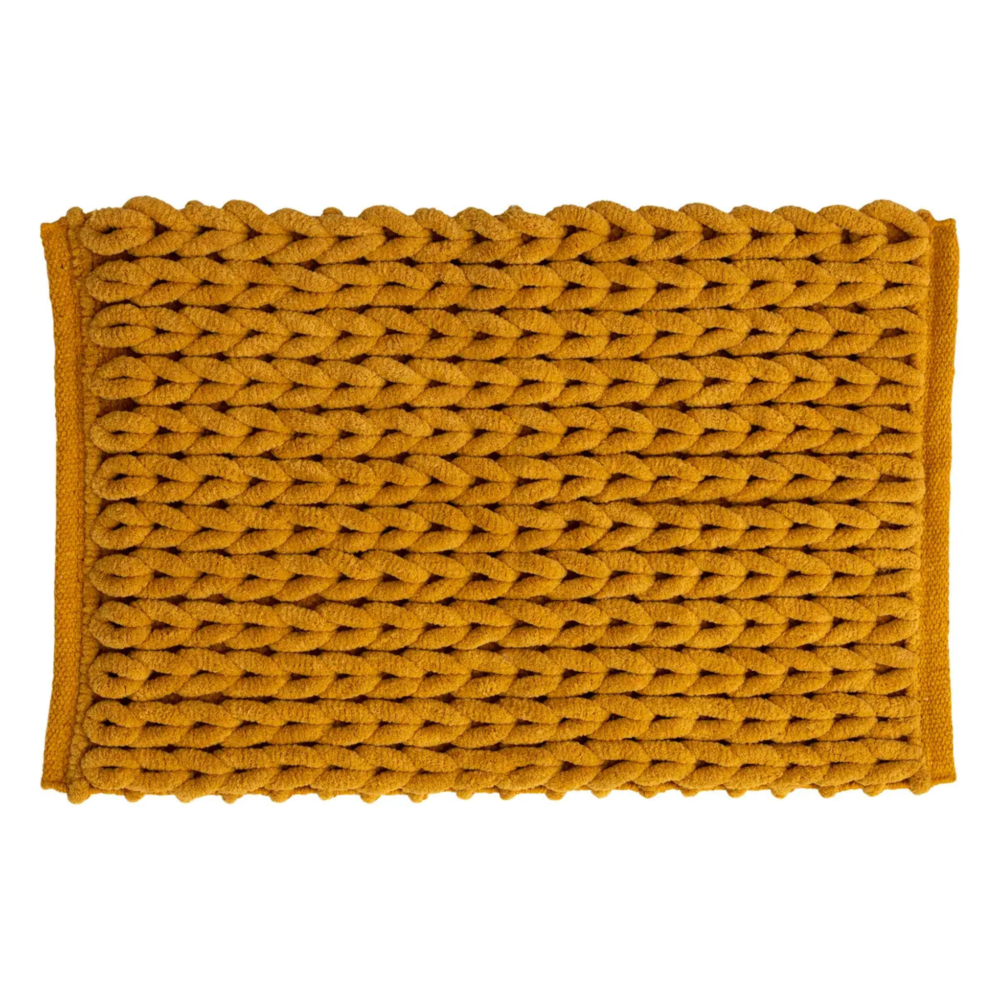 Tapis de bain 50x75 cm Jaune moutarde Colorama