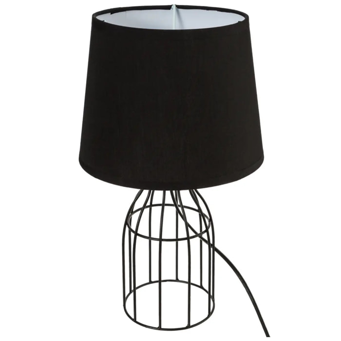 Lampe filaire "Moca" noire - métal H35 cm