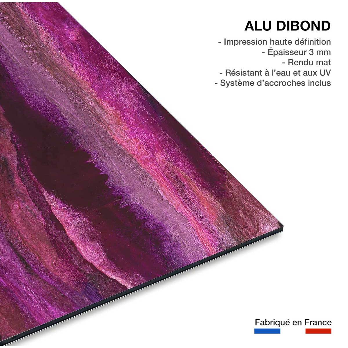 Tableau rose horizon Tableau alu Dibond