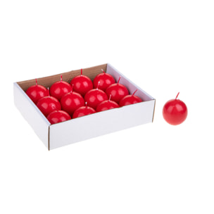 Sfera 5 Ore - Pezzi 12 - Colore Rosso - 6x6Hx6cm - Bianchi Dino