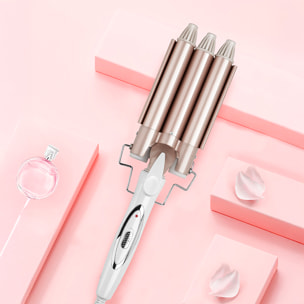 Styleatore per capelli a 3 tubi KJ-09. 45W. Temperatura da 170 a 220 gradi.