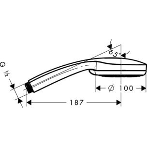 Douchette à main 4 jets Vario EcoSmart chromé Croma 100