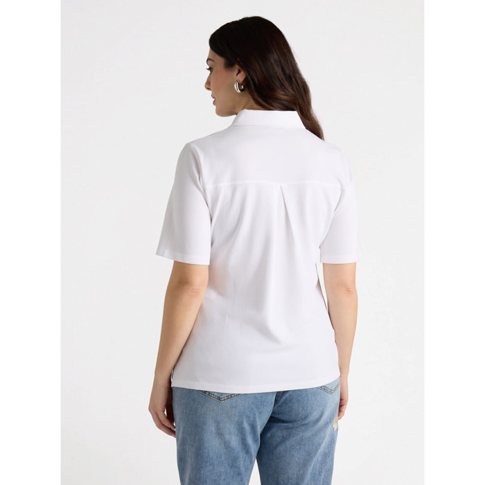 Fiorella Rubino - Camicia con inserti ricamati - Bianco