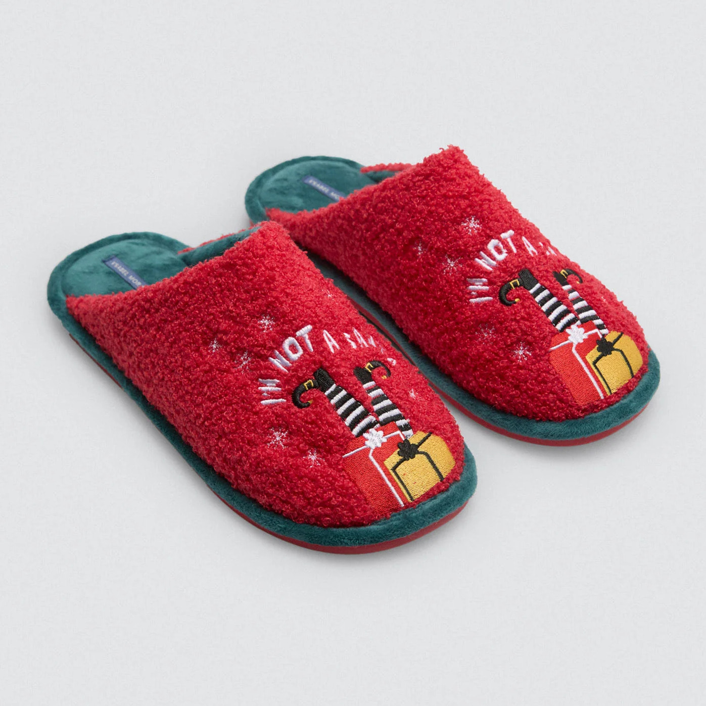 Pantofole per bambini "Non sono Babbo Natale"