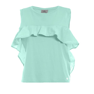 DEHA - Canottiera RUFFLED TANK TOP in cotone per donna