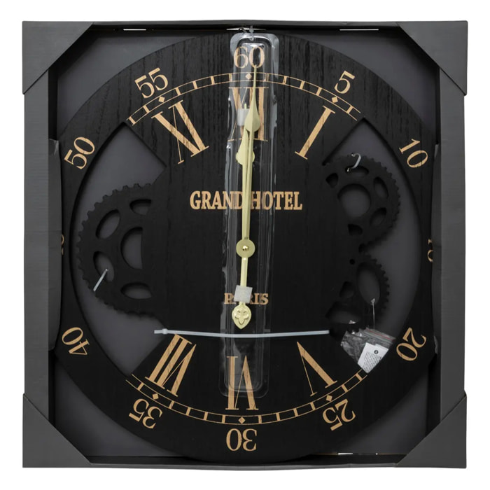 Horloge mécanique "Camillo" D54cm noir