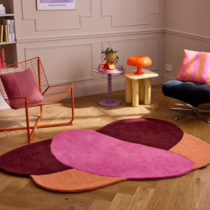 PANTONE - Tapis en laine fait main NUAGE SUCRE rose