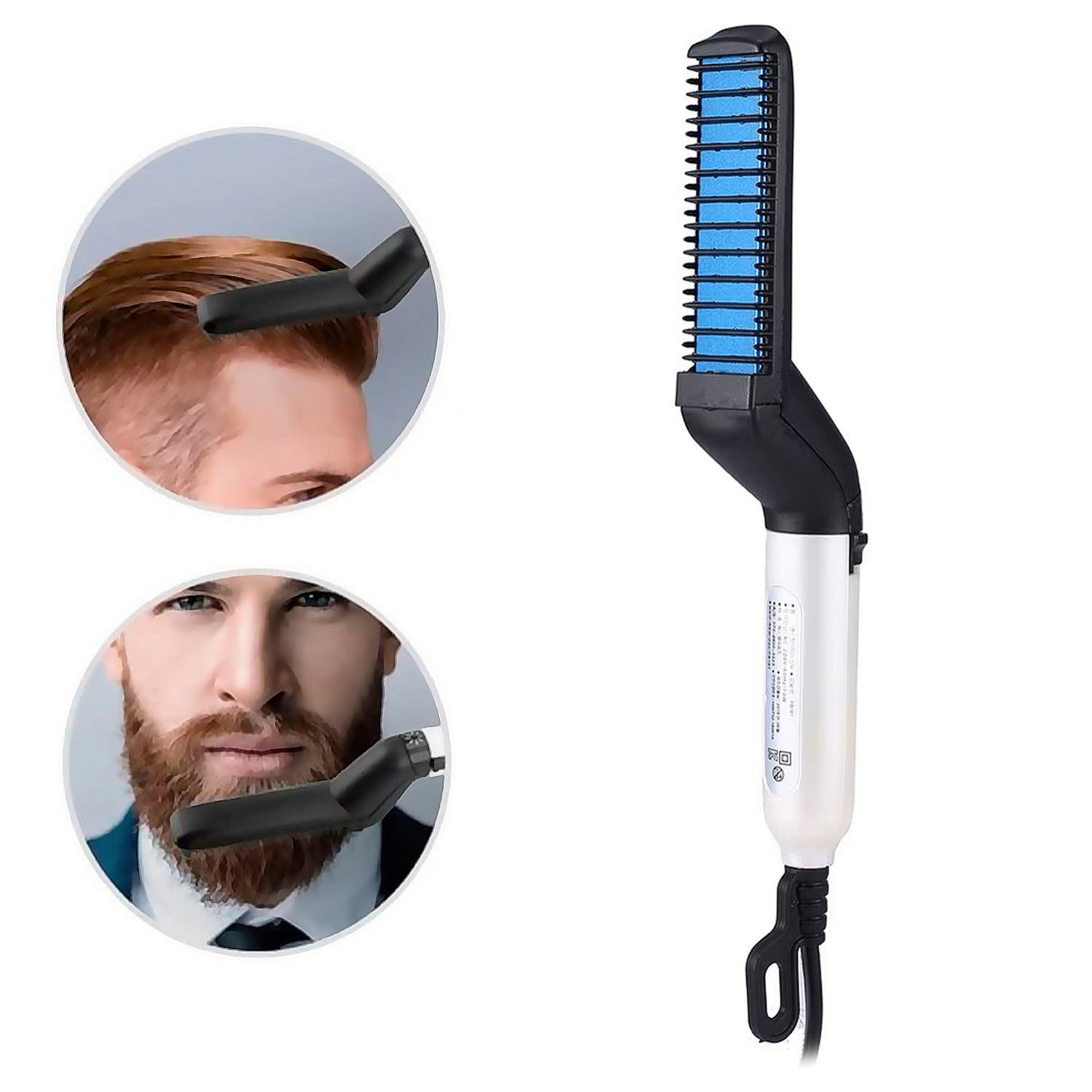 Plancha para barba y pelo. Con 120ºC de temperatura y revestimiento cerámico.