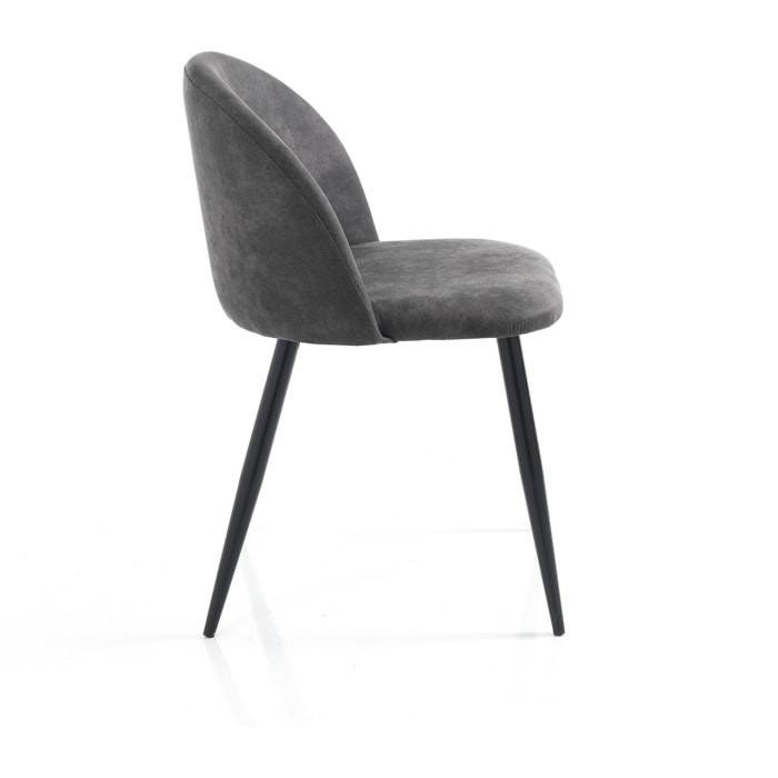 Tomasucci Lot de 4 Chaises NEW KELLY GREY Gris