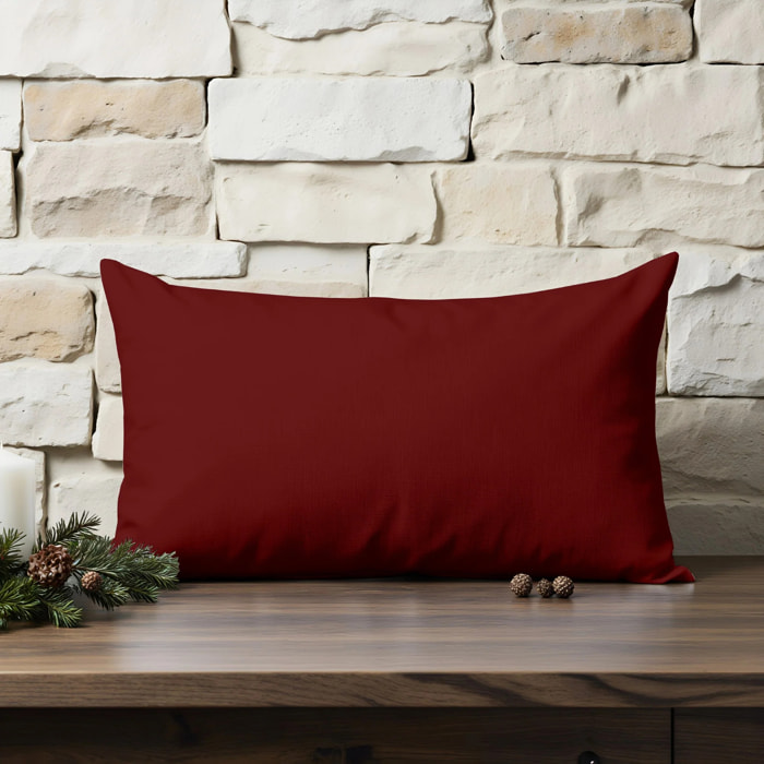 Housse de coussin 100% algodón Rouge Uni 30x50 cm