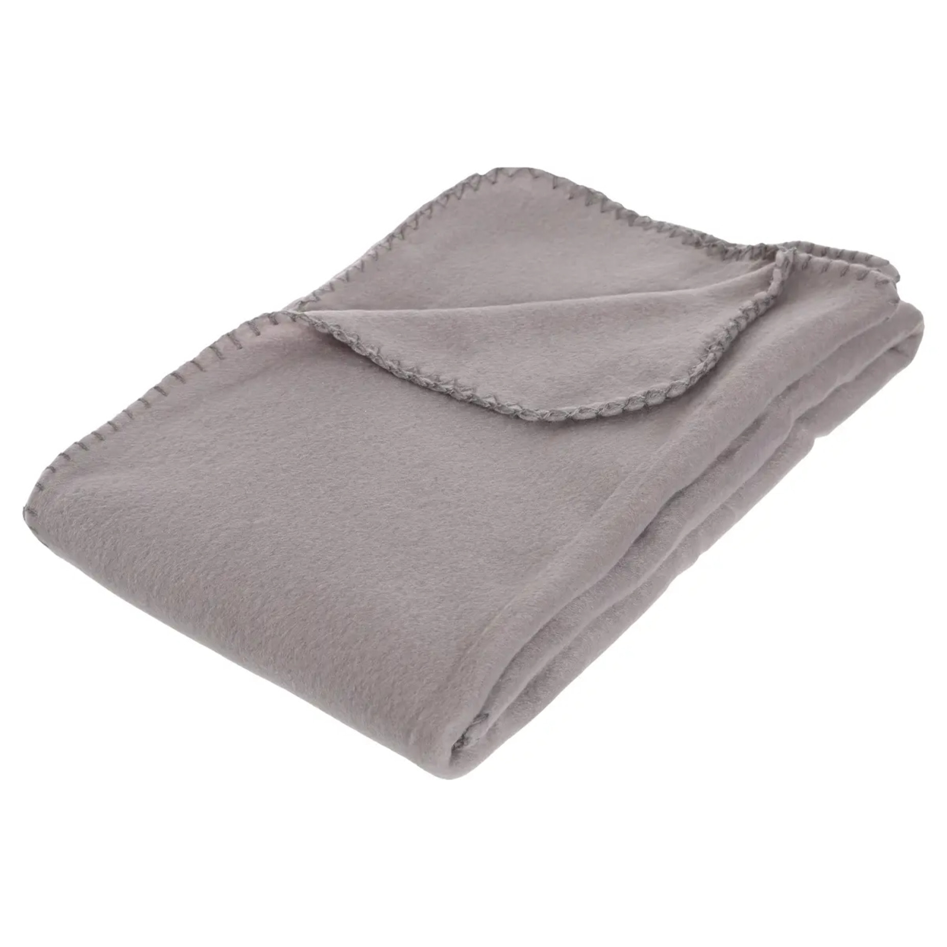 Plaid polaire gris souris 125x150cm