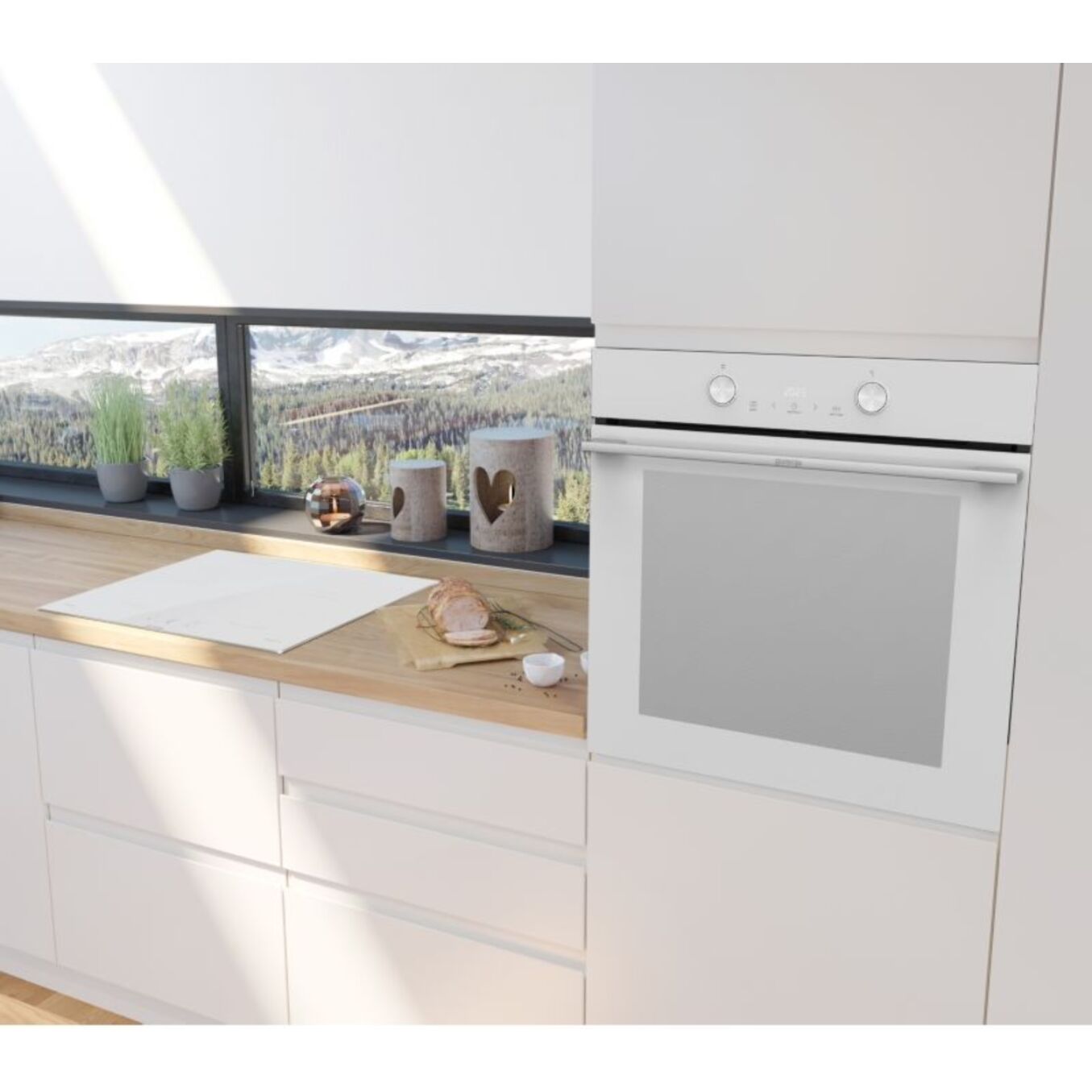 Four encastrable GORENJE BPS6737E06PWG - Pyrolyse - Chaleur pulsée - Porte froide - Rails télescopiques