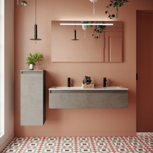 Ensemble double vasque 1 tiroir + miroir - HUDSON