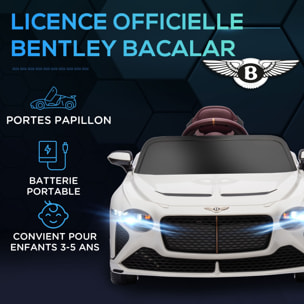 Véhicule électrique enfant Bentley Bacalar 2 moteurs 2 x 25 W télécommande effets sonores et lumineux blanc