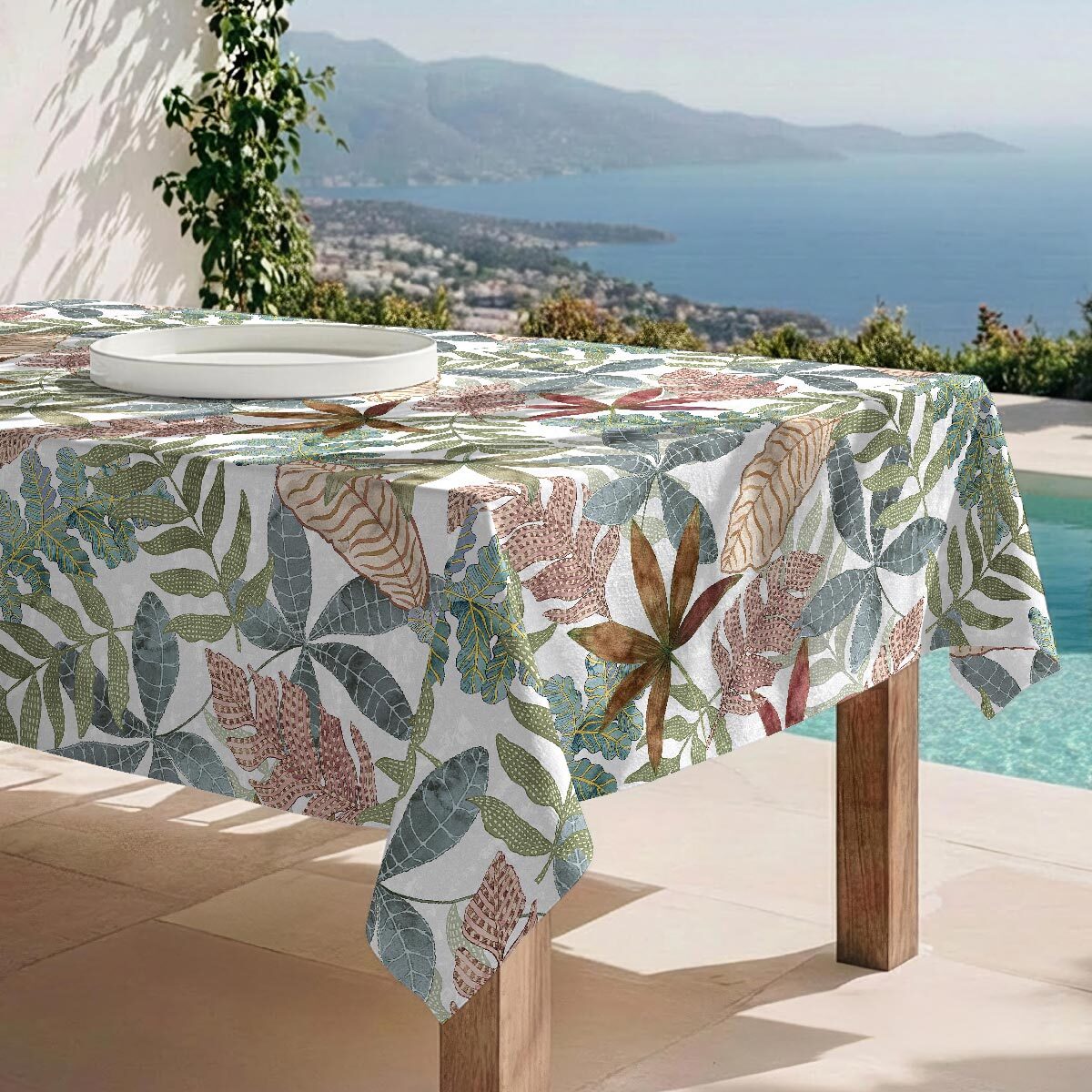 Mantel antimanchas Foliage - 100% algodón -