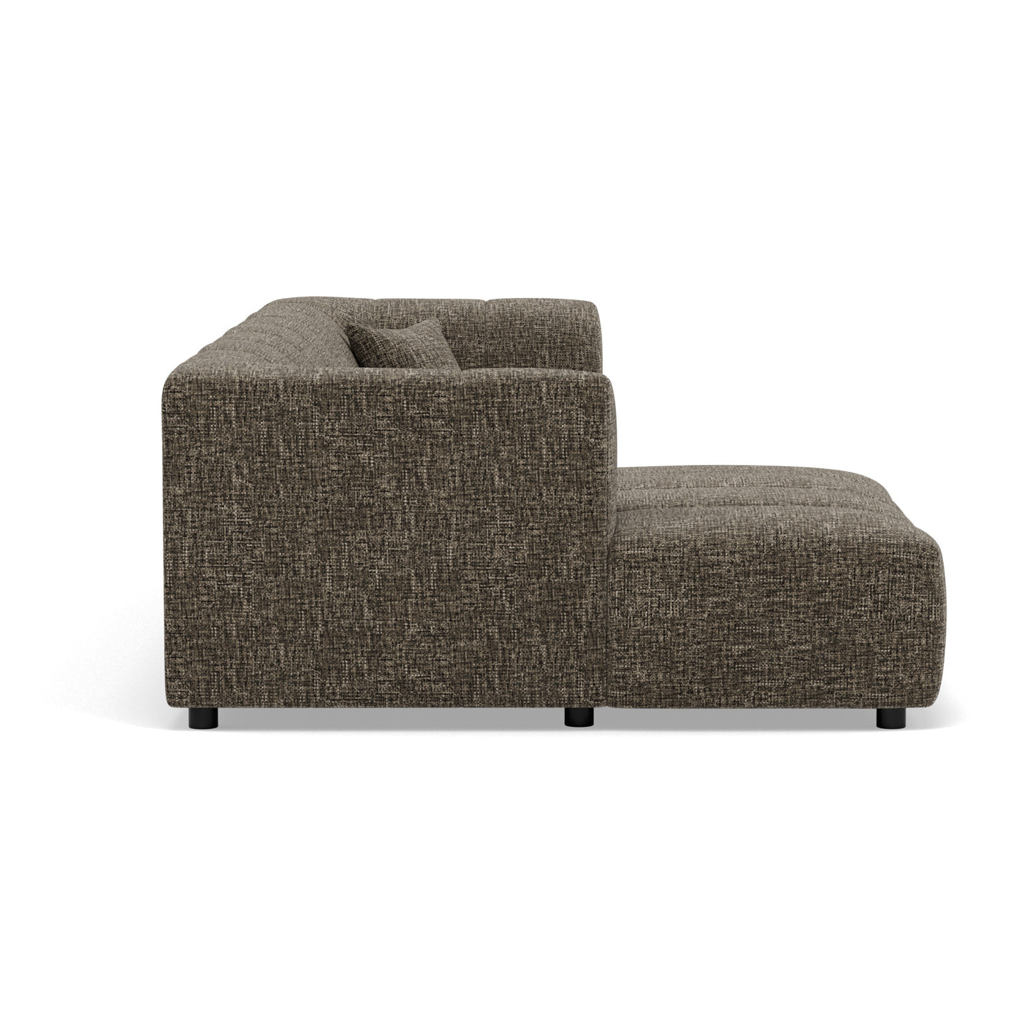 Curtis - canapé d'angle gauche 4 places avec accoudoir en tissu texturé - Vert Olive
