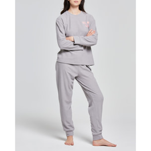 Pigiama lungo micropolar Garofano
