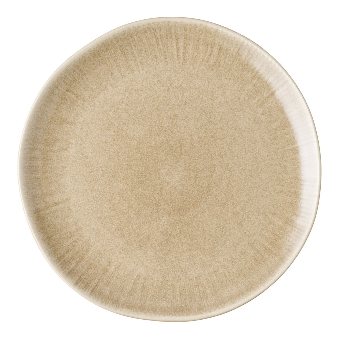 Piatto da cena Viola in gres beige ø27 cm — set da 4