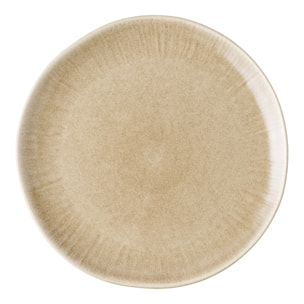 Piatto da cena Viola in gres beige ø27 cm — set da 4