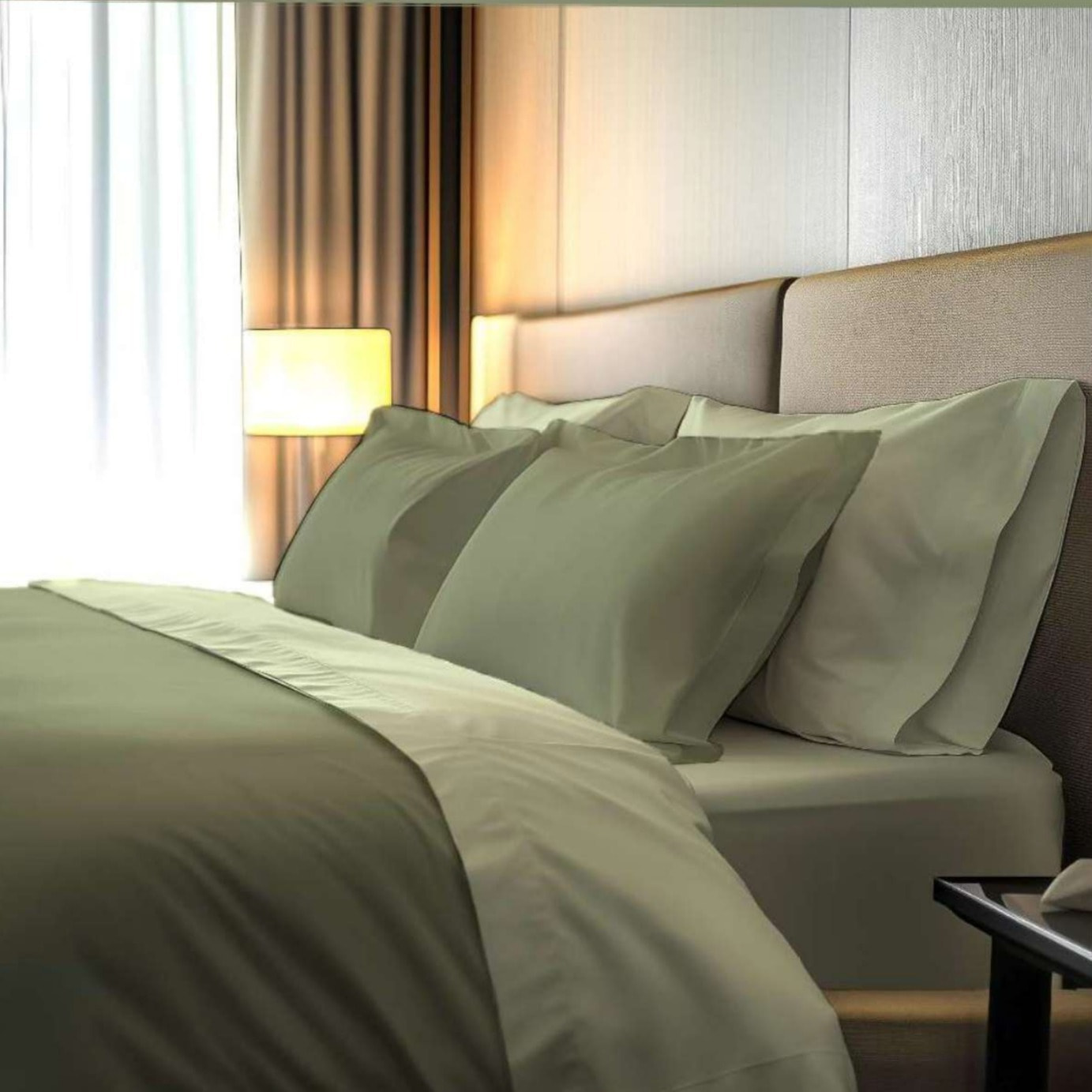 COTTON CLUB Completo Letto Bicolor in Percalle