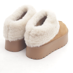 SLIPPER MAMMUT RISVOLTATO CUOIO