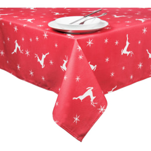 Nappe 140x240 cm Excelsa- Nordic Christmas, Coton Rouge