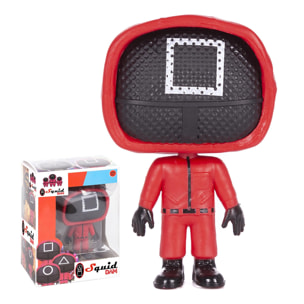 DAM Figura Squid Pop 11cm. Vigilante cuadrado. 7,5x5,3x11 Cm. Color: Rojo