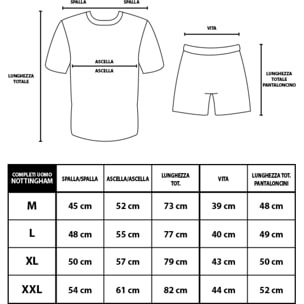 Completo Homewear Uomo NOTTINGHAM Cotone Corto 3 Modelli		i