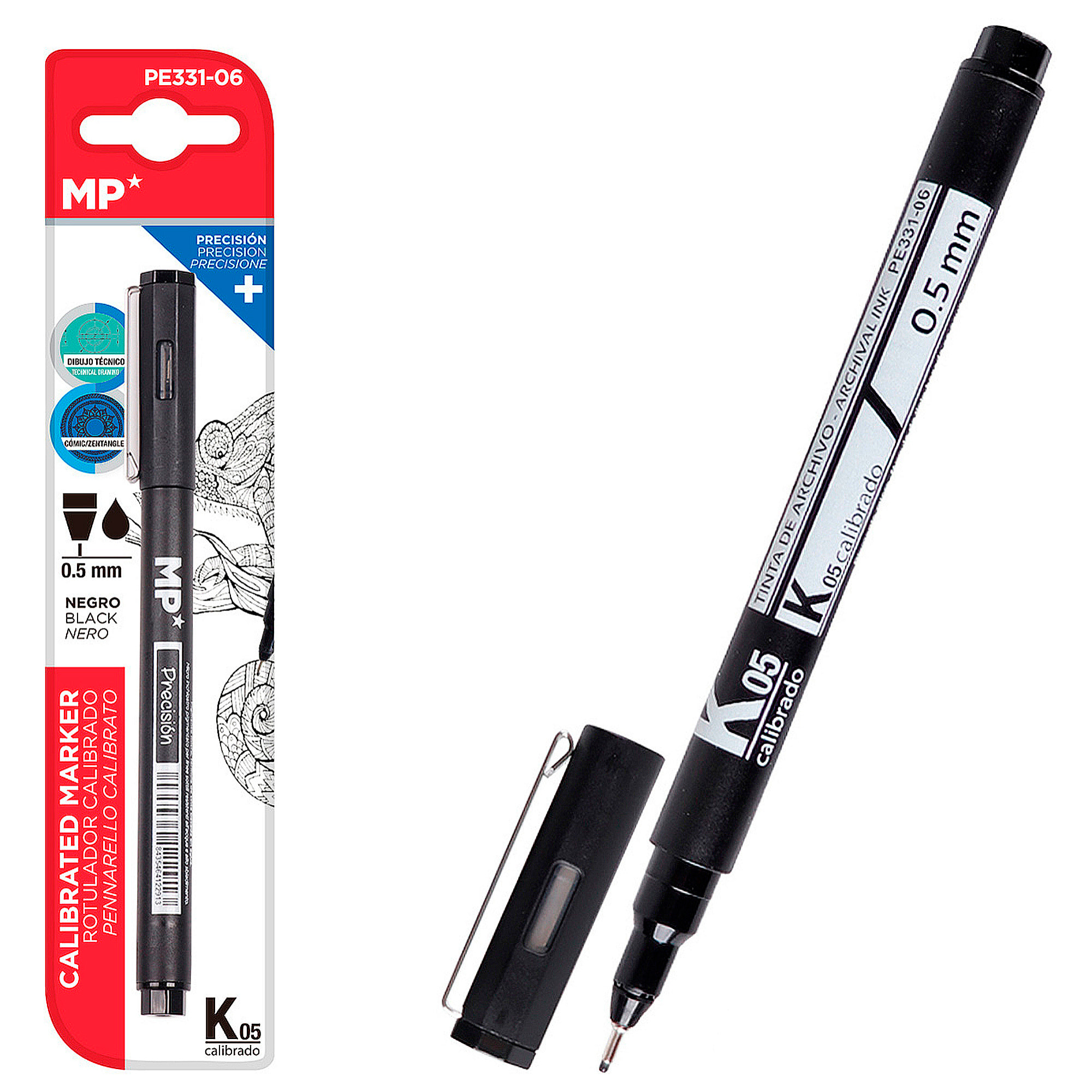 PACK 12 Uds. ROTULADOR CALIBRADO 0.5 mm