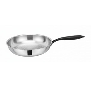 Poêle 24 cm acier inoxydable Triply Arthur Martin AM3516