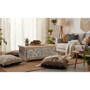 Baúle de Madera de Mango 105 Cm Estilo Rústico Mediterráneo