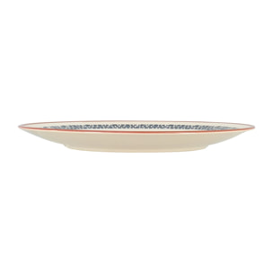 Lot de 6 assiettes plates en faïence blanche 26cm AMATXI