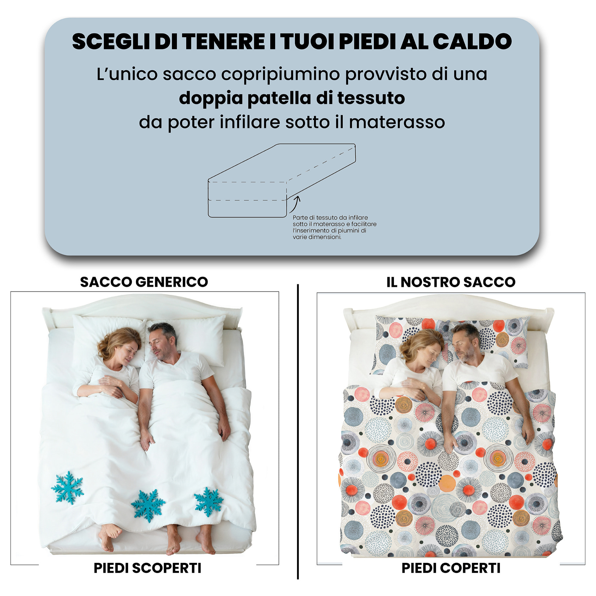 COPRIPIUMINO FANTASY, 100% Microfibra, No Stiro - ACQUERELLO