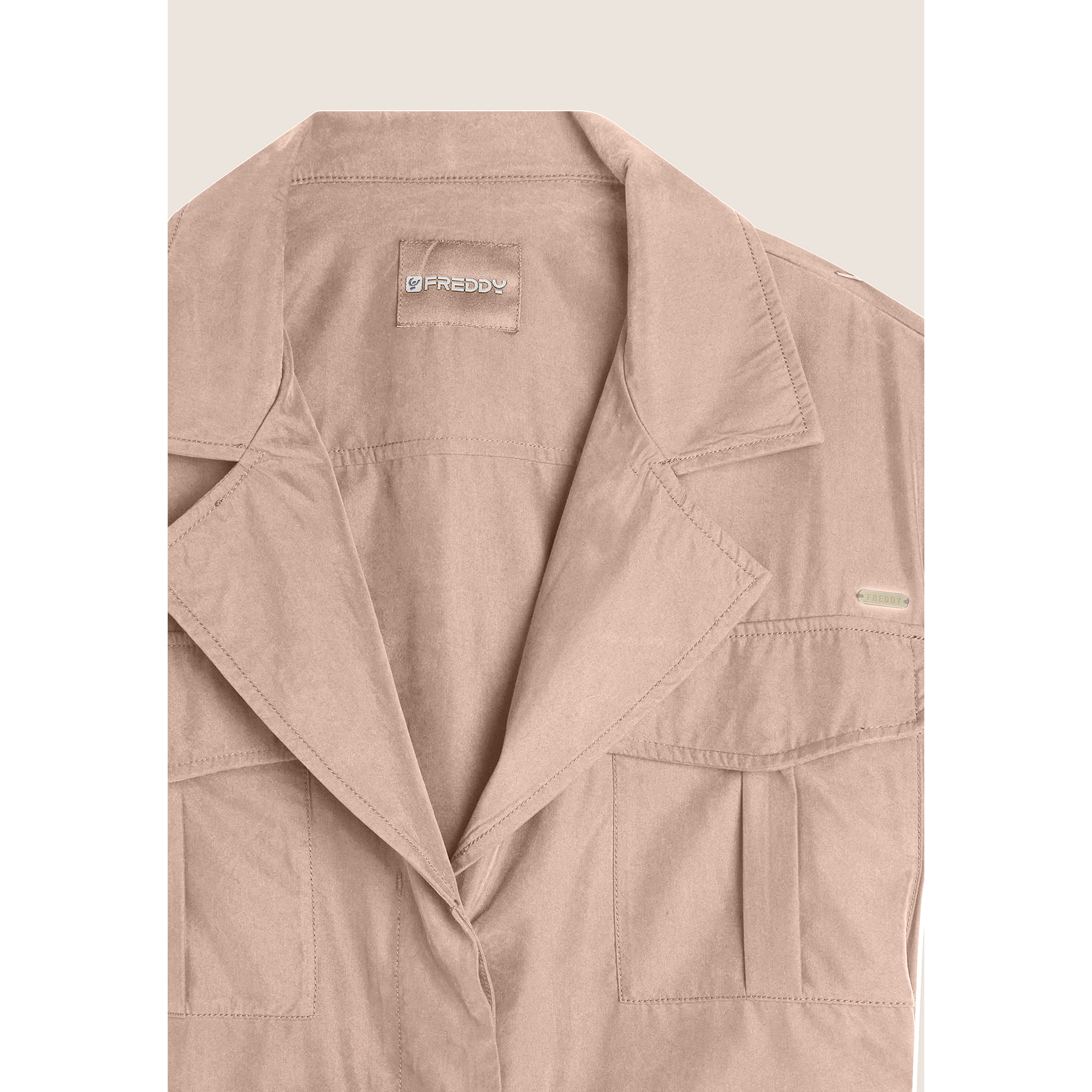 Trench donna senza maniche con cintura in vita