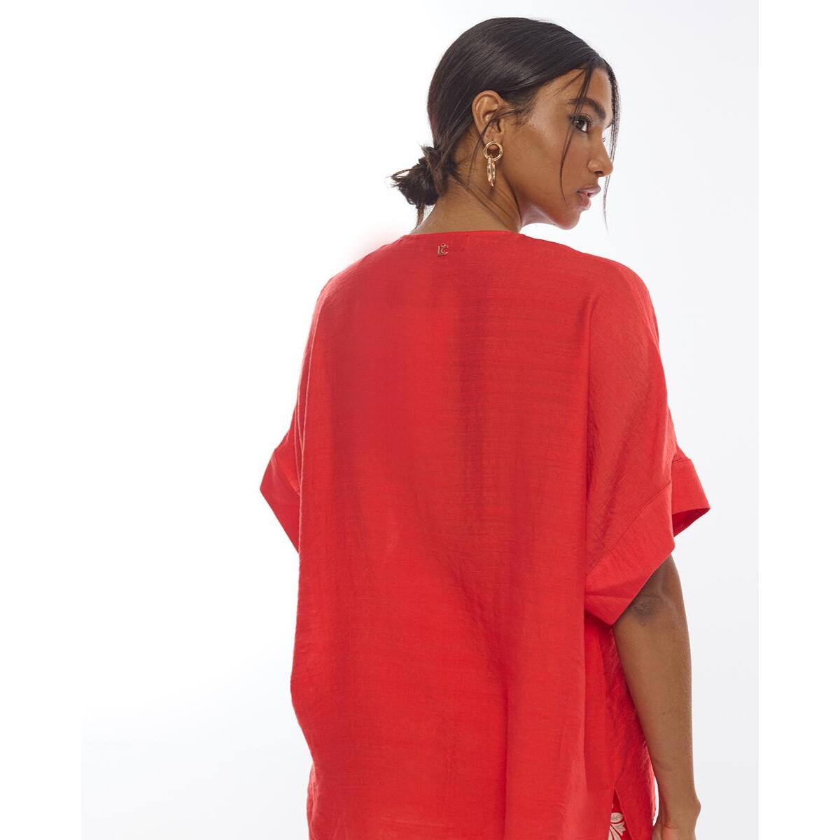 Camicetta a maniche corte con scollo a V