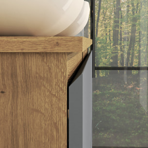 ENSEMBLE DE SALLE DE BAIN NIA | MEUBLE SUSPENDU | 120 CM BLEU | QUATRE TIROIRS |LAVABO SUR PLAN | MIROIR NON INCLUS | MEUBLE MONTÉ | ALDAY