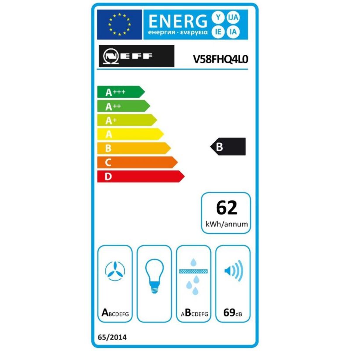 Plaque induction aspirante NEFF V58FHQ4L0, N70, Twist Touch