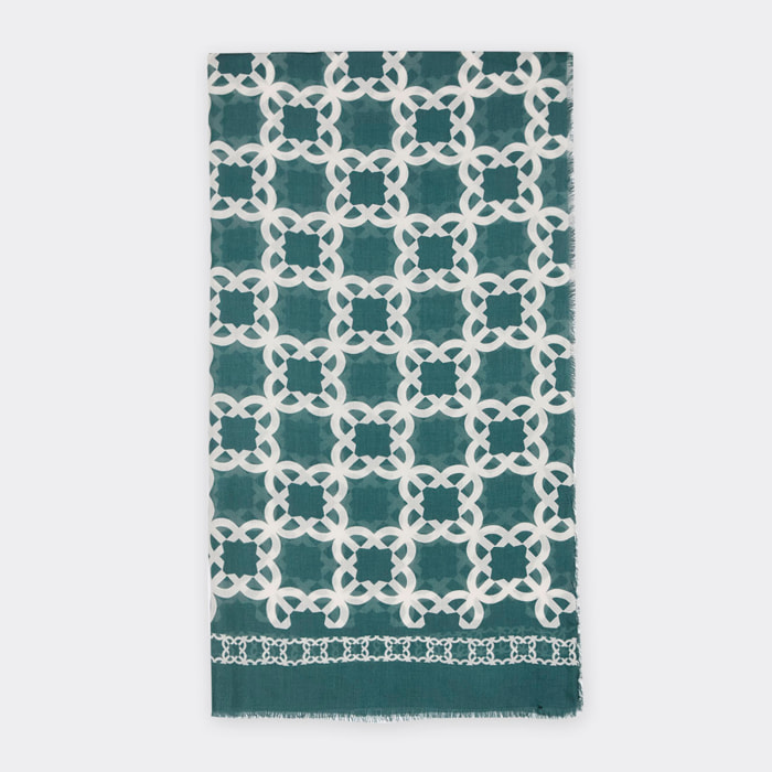 Elena Mirò - Estola estampada en modal - Verde