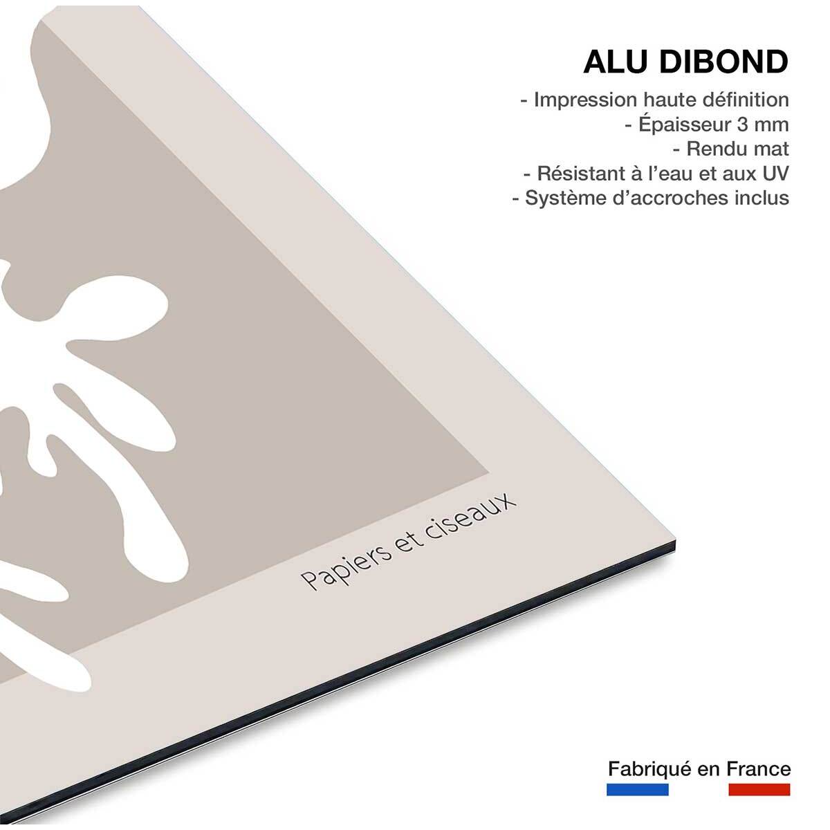 Tableau papiers et ciseaux Tableau alu Dibond