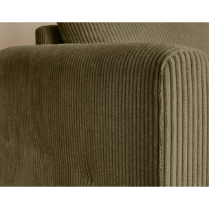 Rune - fauteuil - en velours côtelé - Vert