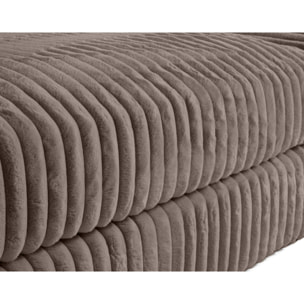 Jasper - module d'assise - en fausse fourrure côtelée - Taupe