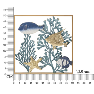 PANNELLO IN FERRO FISH CM 50,2X3,8X50,2