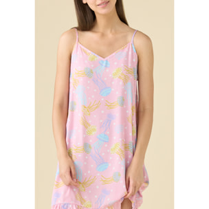 Camicia da notte in viscosa articolo floret. Noidinotte