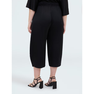 Fiorella Rubino - Pantaloni Balloon in raso stretch - Nero