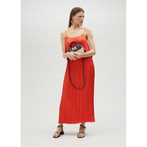 Vestito midi con volant